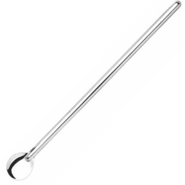 Imagem de Colher Bailarina Inox para Drinks Gin Coquetel Suco Longa Barman 30cm 