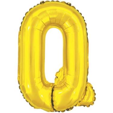 Imagem de Balão Metalizado Letra Q Dourado 40CM - Make