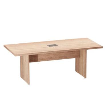 Imagem de Mesa De Reunião Retangular Com Power Box PE40 Pandin 2,00 M Noce Natur