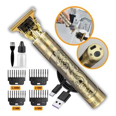 Imagem de Maquininha Dragão para Barba e Cabelo - Acabamento Dourado - JPCOM, Bi