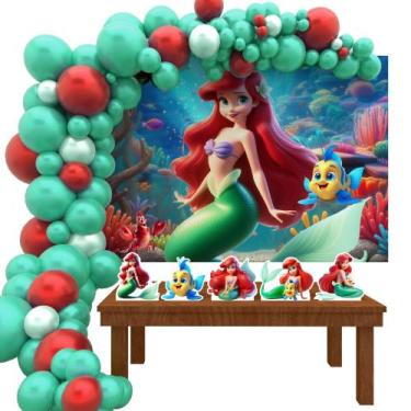 Imagem de Kit Ouro Ariel Pequena Sereia  3D -IMPAKTO VISUAL