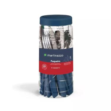 Imagem de Faqueiro 20 peças Piemonte Martinazzo - Azul