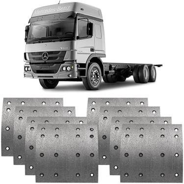 Imagem de Lona Freio mb OF1721 Atego LS1625 Dianteira Traseira Fras-Le