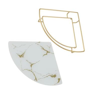 Imagem de Bandeja de armazenamento de banheiro, organizador de bandeja de banho, seguro, econômico, leve, luxuoso, multiuso para maquiagem, joias, toalha, papel, banheiro (branco)