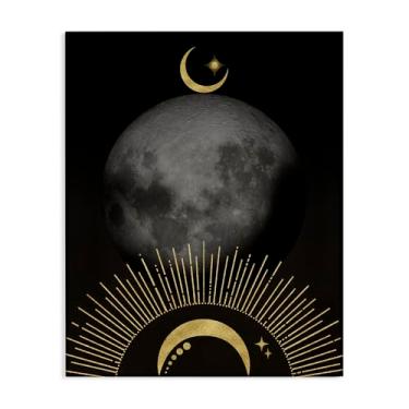 Imagem de Stupell Industries Design de arte de parede em tela de luas lunares centradas por Daniela Santiago, 61 x 76 cm