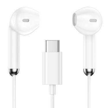 Imagem de Fones de ouvido USB C, fones de ouvido com fio tipo C, microfone e cancelamento de ruído, fones de ouvido USBC, fones de ouvido para iPhone 16 15 Pro Max, iPad Earpods Samsung Galaxy S25/S24/S23