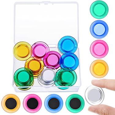 Imagem de Ímã de quadro branco redondo de 25 peças com ímã de quadro branco para casa, escola, escritório, quadro de apagar a seco (cores sortidas)