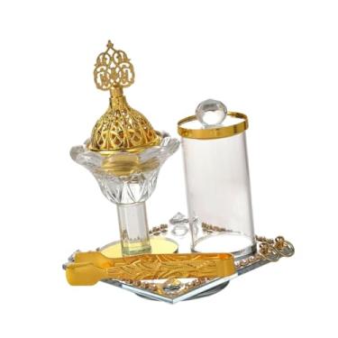 Imagem de Generic Queimador de incenso árabe, presente, design, difusor, ornamento, suporte de incenso dourado para mesa, casa de fazenda