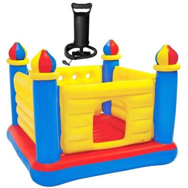 Imagem de Pula pula inflável intex + bomba de ar cama elastica infantil, Amarelo