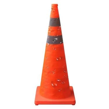 Imagem de Rrlihjgu Cones De Trânsito - Cones Laranja Segurança Dobráveis - Equipamento Barreira Impermeável Para Estrada Escola Estacionamento Industrial Treino Esportivo