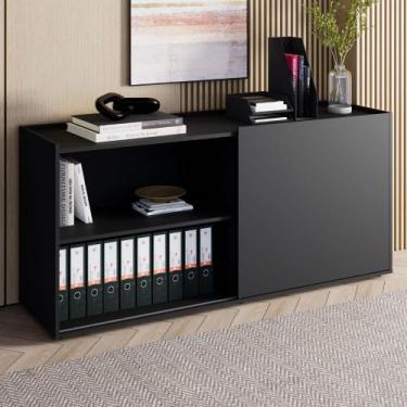 Imagem de Armário Baixo 1,58m com Porta de Correr e 2 Nichos F5 Office - F5 Offi