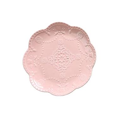 Imagem de Prato de serviço Pratos de jantar de 25 cm, prato de cerâmica leve para bife, salada, macarrão e sobremesa, lava-louças, micro-ondas, conjunto de pratos (cor: cinza, tamanho: M)