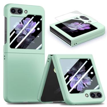 Imagem de Capa para Samsung Z Flip 5 com vidro temperado completo de 360 graus ultrafino para PC para Samsung Galaxy Z Fold 3 4 5 Flip 5 5G, verde claro, para Samsung Z Fold 4