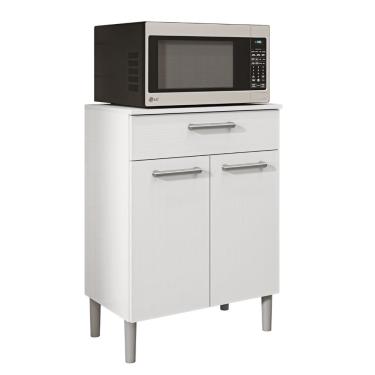 Imagem de Balcão de Cozinha para Microondas  Valência Branco