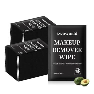 Imagem de Lenços removedores de maquiagem a granel embrulhados individualmente, lenços de maquiagem de viagem suaves para limpeza de rosto, rímel, batom, hotel de viagem (preto, pacote com 150)