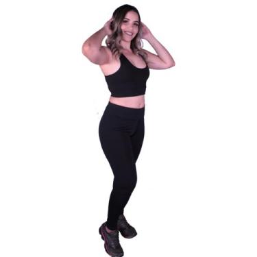 Imagem de Conjunto Feminino Fitness Legging E Top Roupas De Academia Cross - Jin