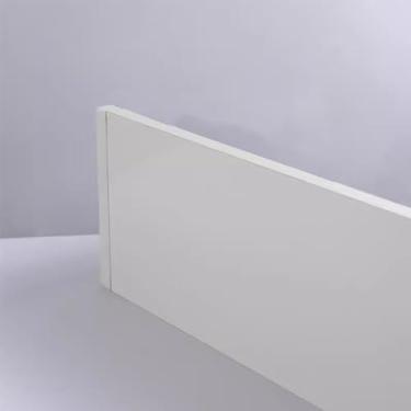 Imagem de Caixa de cortina decorativa de alumínio branco para persianas - Moldura de sanefa de 14 cm, placa de pelmet de 5 m para janelas e trailers - Solução de blackout ideal