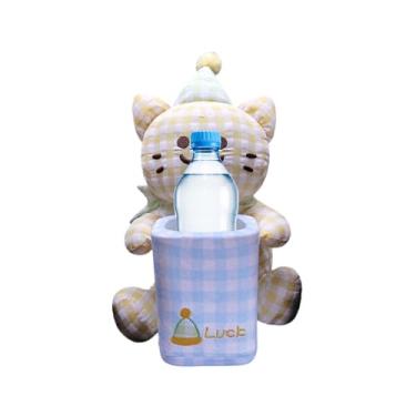 Imagem de Porta-lenços | 2-em-1 Gato Caixa Lenços Multifuncional | Lata Lixo - Veículo Caminhão Interior Casa Escritório Mesa Criado-mudo Viagem Campismo Festa Armazenamento Lanches