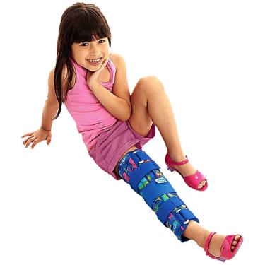 Imagem de Imobilizador de Joelho Infantil Chantal CK805 Posição Funcional Estampada Brim e Espuma...