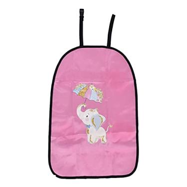 Imagem de Tapete de chute, protetor de encosto de assento de carro prático estável para carro para proteger assento de carro(elefante bebê com guarda-chuva)