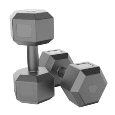 Imagem de Par de Halteres Dumbell Cement Sextavado Bonafit 5kg Preto