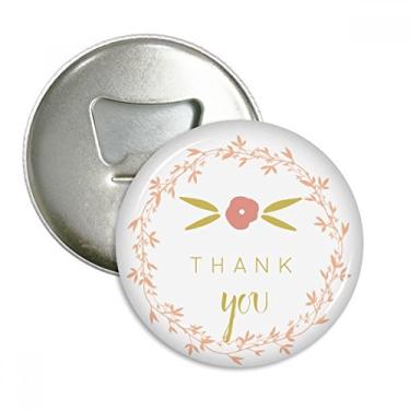 Imagem de Agradeça abstrata plantas arte padrão abridor de garrafas ímã de geladeira emblema multifuncional