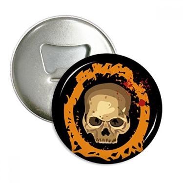 Imagem de Emblema multifuncional com ímã de geladeira para Halloween redondo e realista