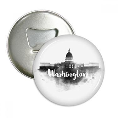 Imagem de Washington America Landmark Ink Abridor de garrafas com ímã de geladeira emblema multifuncional
