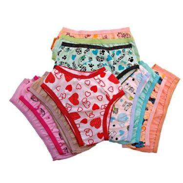 Imagem de Kit 12 Calcinhas Holly Underwear Cores Sortidas