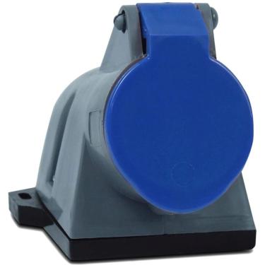 Imagem de Tomada Industrial Sobrepor 32A 3P+T 220/250V IP44 9H Azul S4209 – Steck