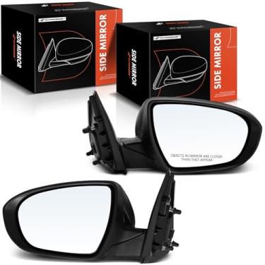 Imagem de A-Premium Par (2) espelhos retrovisores elétricos do lado do motorista e do passageiro - compatível com Kia Optima 2011 2012 2013 - Espelho retrovisor externo preto dobrável manual sem aquecimento com