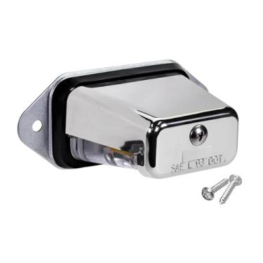 Imagem de PerfecTech Luz de placa de licença de LED universal, à prova d'água, 12 V/24 V DC, luz traseira para carro, trailer, caminhonete, caminhonete, UTV, ATV, barco, 12 V, compatível com DOT (caixa