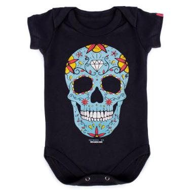 Imagem de Body Bebê Caveira Mexicana Preto - Art Rock, m