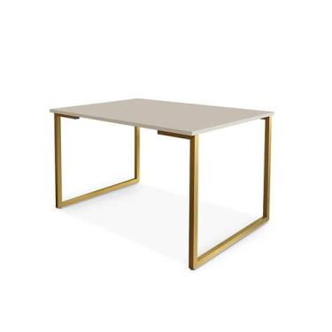 Imagem de Mesa de Jantar Steel Estilo Industrial Pés de Aço 120x80cm - Loja Doce