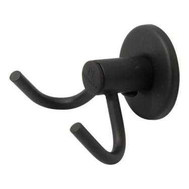 Imagem de Cabide Gancho P/ Toalha de Banho Rosto Standard Preto Fosco - Montelar