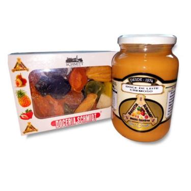 Imagem de Kit com Doce de Leite Cremoso e Caixa de Doces Cristalizados Schmitd -