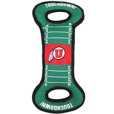 Imagem de Pets First Brinquedo para cães de campo de futebol NCAA com apito – Utah Utes – para rebocar, jogar e buscar. – Brinquedo de PET resistente e durável