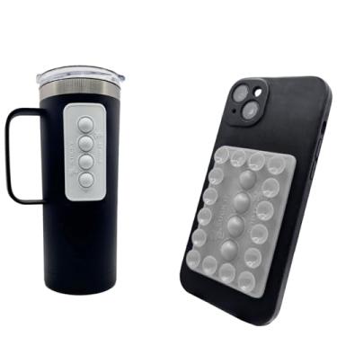 Imagem de Suck It Pop It - Aderência adesiva para telefone compatível com iPhone, Android - Suporte de telefone com ventosa para selfie, vídeos - cola no espelho e na janela do carro - Brinquedo Bubble Fidget