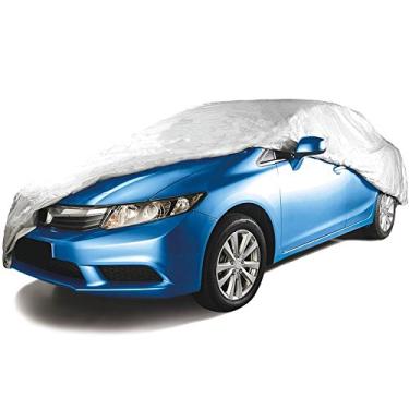 Imagem de Tramontina 43780001, Capa para Carro P, Impermeável, Cinta para Envolver Veiculo, Carros Ate 4 M, Cinza