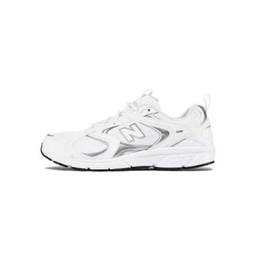 Imagem de New Balance Tênis masculino 408 V1, Branco/Prata metálica/Preto, 39