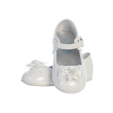Imagem de Tênis infantil feminino Swea Pea & Lilli Lito Joyce ocasiões especiais/batizado branco/marfim com laço, Branco, 3 Infant