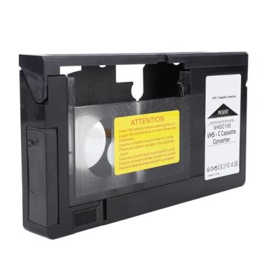 Imagem de Adaptador de cassete VHS C, adaptador de cassete para filmadoras, conversor de cassete VHS motorizado compatível com filmadoras VHS-C SVHS, adaptador de cassete de vídeo de