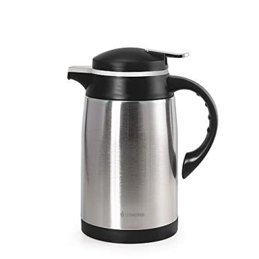 Imagem de TERMOPRO Garrafa Térmica Camélia 600ml Preta Aço Inox Ampola de Vidro Estilo Moderno Café Chá Suco Bule Térmico de Alta Performance