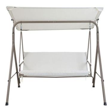 Imagem de Cadeira De Balanco 3 Lugares Taupe 153x170 Cm Suporta 220 Kg - Just Ho