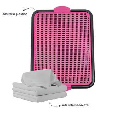 Imagem de Sanitário Plástico Inteligente Para Cães com 3 Refis Internos Laváveis