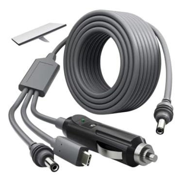 Imagem de Cabo Carregador 3 em 1 Starlink Mini USB-C Plug DC e Isqueiro Veicular 12V 24V Fonte Powerbank Celular Roteador Internet Satélite Cabo Portátil Para Carro Barco Trailer Athenix