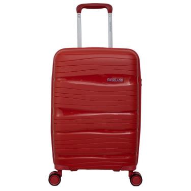 Imagem de Mala De Bordo Polipropileno Para Viagem Swissland Ys21196 Cadeado Tsa Rodas Duplas 360 Vermelho U