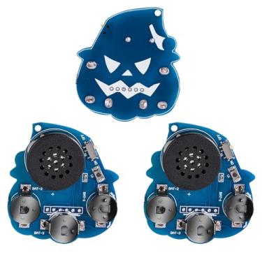 Imagem de BTFO 3 peças gerador de ruído, máquina de ruído estilo mágico de abóbora com 16 sons pequenos elementos de ruído de brilho ocultos para suprimentos de festa de Halloween para adultos (azul)