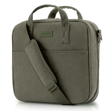 Imagem de Fichário resistente com zíper de 3 anéis com alça de ombro para escola – Lindo fichário com zíper de 5 cm com bolsos extras, comporta 500 folhas, livros e laptop – Trapper Keeper fácil de carregar