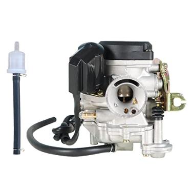 Imagem de munirater Carburador de substituição de carburador de 20 mm para ciclomotor de scooter 139QMB 139QMA ATV GY6 50cc 100cc